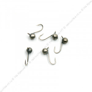 Мормышка вольф"ЯМАН"Шар фигурный с ушком, р.2,5, вес 0,20 цв.никель