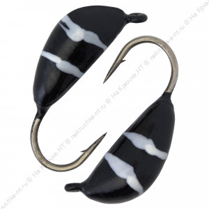 Мормышка вольфрамовая "Condor", Банан d 2,0 мм, вес 0,3 гр, черный-винт