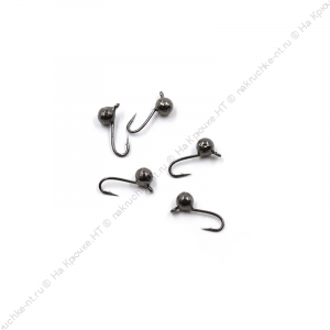 Мормышка вольф"ЯМАН"Шар фигурный с ушком, р.2,5, вес 0,20 цв.черн. никель