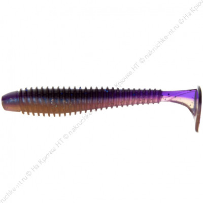 FLAGMAN Виброхвост Mystic Fish Fat 3,8 0531 Violet Pearl Whit 9,5см 3шт
