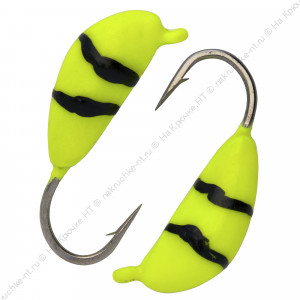 Мормышка вольфрамовая "Condor", Банан d 2,5 мм, вес 0,5  гр, лимон-винт