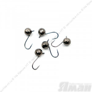 Мормышка вольф"ЯМАН"Шар фигурный с ушком, р.3, вес 0,30 цв.черн.никель