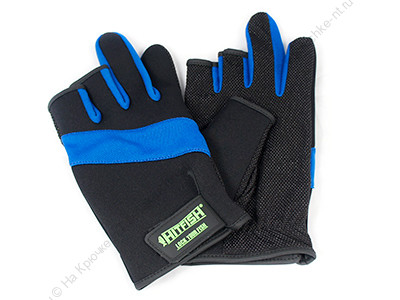 Перчатки HITFISH Glove-03 цв. Синий  р. XL