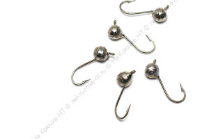 Мормышка вольф. точеная "ЯМАН" Дробь с ушк., р.3, вес 0,3, цв. никель