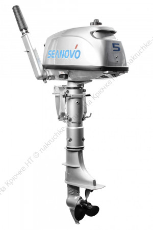 Двигатель лодочный "SEANOVO", двухтактный, мощность 5,0 л.с., SN5FHS, вес 20 кг, С БАКОМ 12 Л