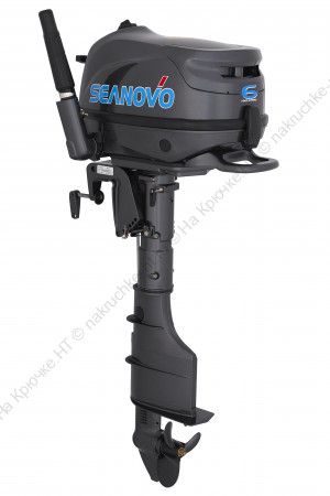 Двигатель лодочный "SEANOVO", четырех тактный, мощность 6,0 л.с., короткая нога, SNF6HS, вес 27  кг