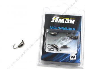 Мормышка вольф"ЯМАН"Банан с ушк, р.1,50,вес 0,20,цв.черн.никель