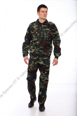 Костюм летний "Мастер" (зеленый кмф) (р. 44-46, рост 3-4)