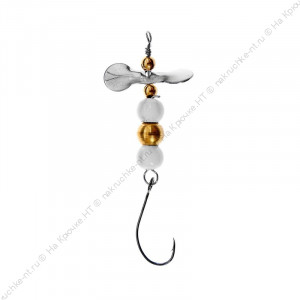 Микро приманка Micro-turbo 1.8гр тб Белые шарики PREMIER