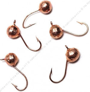 Мормышка вольф. точеная "ЯМАН" Дробь с ушк., р.4, вес 0,7, цв. медь