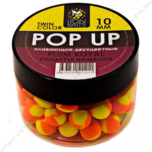 Бойлы плавающие двухцветные Twin Color "Plum royal - Pineapple" 10 мм