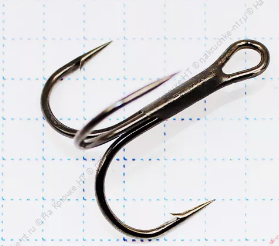 Крючок KOI "ROUND TREBLE", размер 4 (INT), цвет BN, тройник (1 шт.)