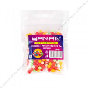 Пенопласт рыболовный Yaman Тутти-фрутти, d 4-7 мм, цв. микс (уп. 250 шт)