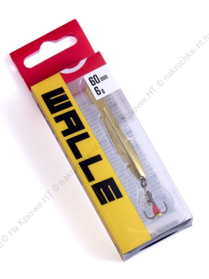 Блесна вертикал. зим. Lucky John WALLE с цеп. и кр. 60мм GS блистер