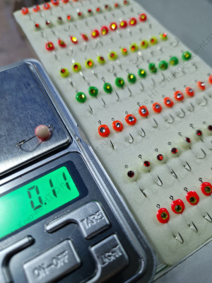 Мормышка фосфорная № 1-"Swarovski" (10, 5,0, 100)