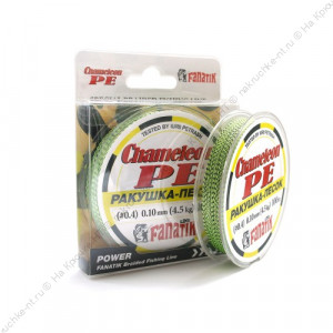 Шнур FANATIK Chameleon PE X4 100 м. (#2,0) 0,23мм. РАКУШКА-ПЕСОК