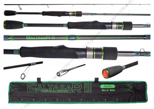 Спиннинг Baltasar III 195M  195cm, тест 5-22g, 6-15lb, строй e-fast, рукоять EVA, кольца SiC, матери
