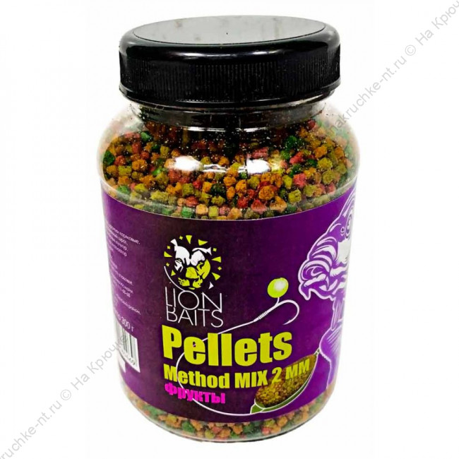 Пеллетс методный Method Mix pellets Фрукты 2мм - 300гр (банка)