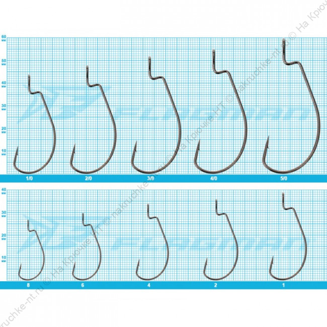 FLAGMAN Крючок Wide Range Worm Big Eye №1 9шт 2