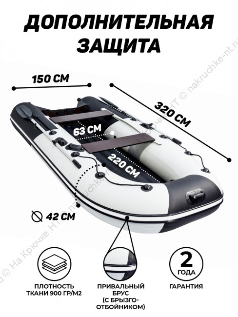 Лодка ПВХ Ривьера 3200 НДНД компакт 12