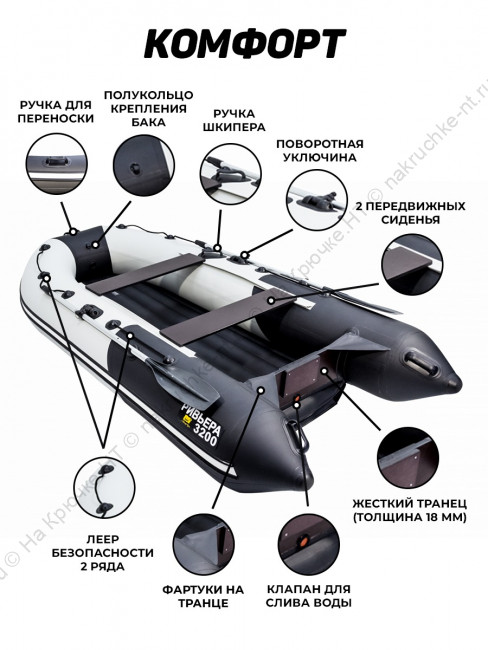 Лодка ПВХ Ривьера 3200 НДНД компакт 13
