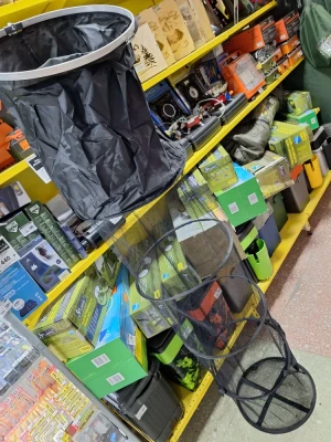 Садок береговой круглый черный 2 метра (нейлон)