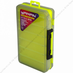 Коробка Yaman 2х-сторонняя для воблеров (14 отделений), 275х195х55 мм/24/