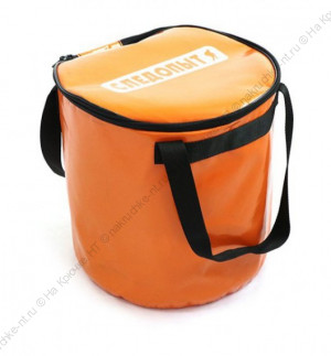 Ведро с крышкой "СЛЕДОПЫТ" для рыбы, ПВХ, 33х33х40 см, цв. оранжевый