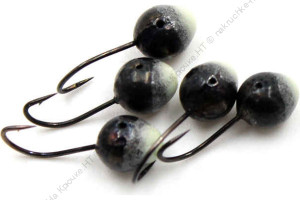 Мормышка "ЯМАН" шар с отв.,цв.BN, с фосф. пяткой, d 4, вес 0,4 г