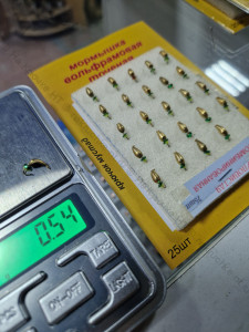 Мормышка вольф.точеная Уловистая Комби D-3,0мм/вес- 0,54гр латунь/черный