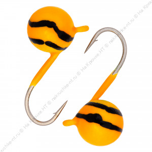 Мормышка вольфрамовая "Condor", Дробинка с ушком d 3,0 мм, вес 0,3 гр, оранжевая-винт