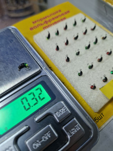 Мормышка вольф.точеная Уловистая Комби D-2,5мм/вес- 0,32гр черный/серебро