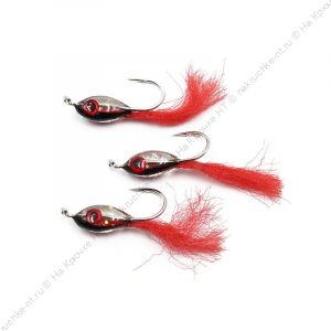 Мормышка ЯМАН "Подсадка малек" с ушком, L-11 мм, вес 0,16 г, кр. №10, цв. красный