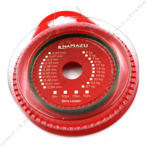 Поводковый материал «Namazu» 1х7, d-0,45 мм, L-10 м, цв. зеленый