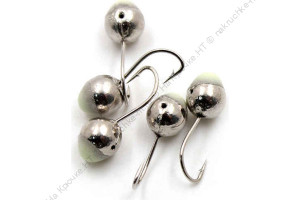 Мормышка "ЯМАН" шар с отв.,цв.NL с фосф. пяткой, d 5, вес 0,7 г