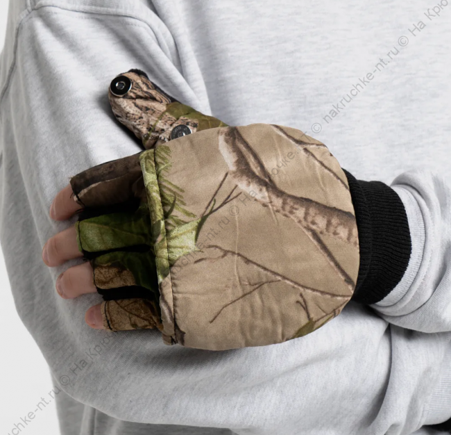Перчатки-варежки для охоты и рыбалки 12