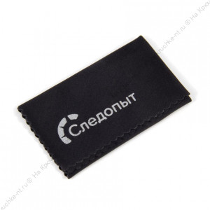 Салфетка для очков из микрофибры СЛЕДОПЫТ 15х12 см, цвет черный