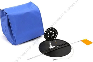 Жерлица оснащ. с алюм. стойкой d-210 мм, катушка 90 мм, груз конус 7 г, леска L-10 м, d-0,4 мм (1шт)