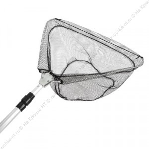 Подсачек складной телескопический L-150 см, треугольный обод 50 см, капрон