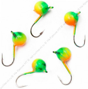 Мормышка вольф"ЯМАН"Шар с ушк, р.3,вес 0,30 цв.окунь