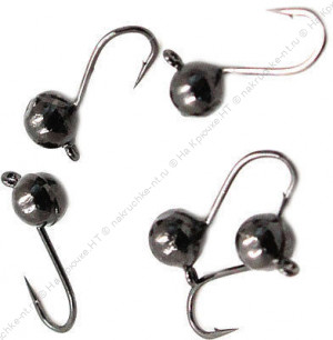 Мормышка вольф"ЯМАН"Шар с ушк, р.3,вес 0,30 цв.черн.никель