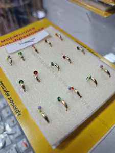 Мормышка вольф.точеная Уловистая  D-2,0мм/вес- 0,23гр золото с подвеской, окуневый глаз