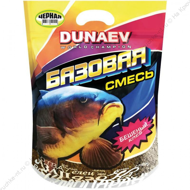 Прикормка DUNAEV Базовая смесь 2,5кг Черная 1