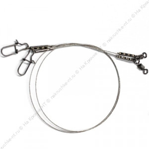 Поводок стальной NAMAZU Leader 7х7, d-0,40 мм, L-25 см, test- 18 кг (уп. 2 шт.)