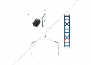 Оснастка фидерная Яман «Лещ №3», кормушка 40 г, отвод 12 см, плетеный шнур 0,15 мм, крючок №10 Chinu