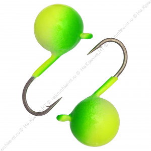 Мормышка вольфрамовая "Condor", Дробинка с ушком d 3,0 мм, вес 0,3 гр, фосфор-салатовая