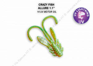 ALLURE 1,1"  46-27-14-6 Силиконовые приманки Crazy Fish