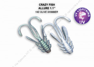 ALLURE 1,1"  46-27-14d-6 Силиконовые приманки Crazy Fish