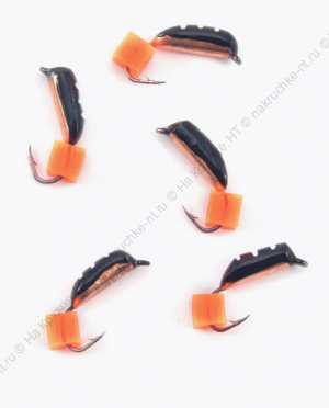 Мормышка вольф. безнасадочная "ЯМАН" Столбик №3, d-2 мм, L-7 мм, вес 0,50 гр., фц. красный кубик, цв