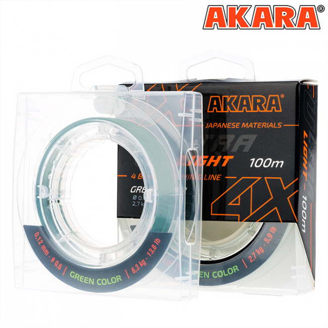 Шнур Akara Ultra Light Green 100 м 0,06